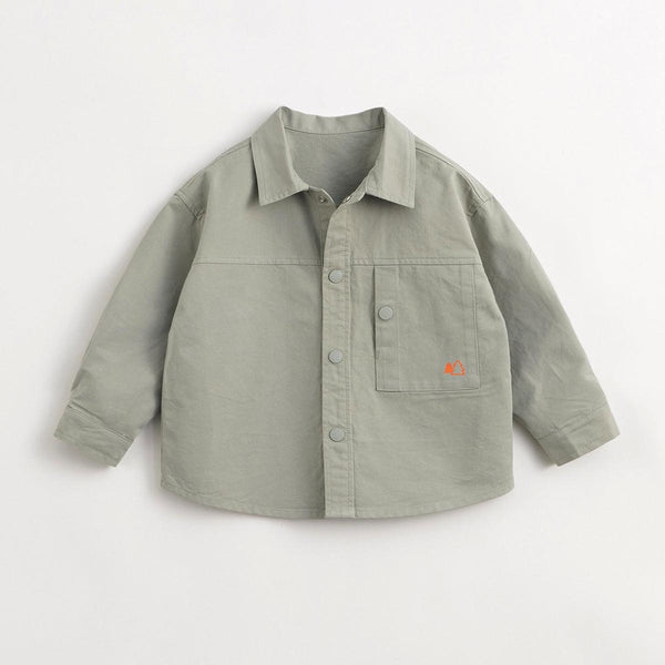 MARC&JANIE Outdoor Style Boys Cotton Lapel Jacket Children's Cotton Shirt Tops for Spring 240019 - MARC&JANIE
