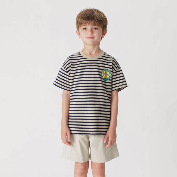 Urban Outdoor Boys Squirrel Striped Short Sleeve T-Shirt 240503 - MARC&JANIE