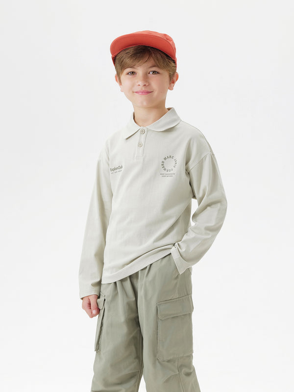 MARC & JANIE Kids Boy Outdoor Cotton Polo Shirt Breathable Casual Style 551133