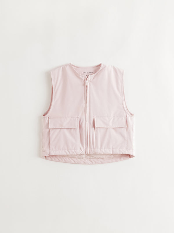 MARC & JANIE Kids Girl Water Repellent Lightweight Cargo Padded Vest 551556