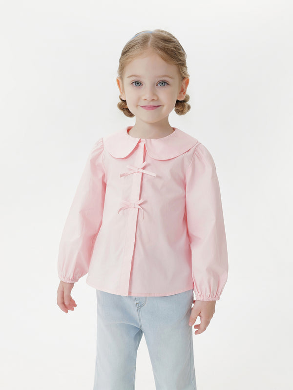 MARC & JANIE Toddler Girl Cute Bowknot Doll Collar Shirt 551658