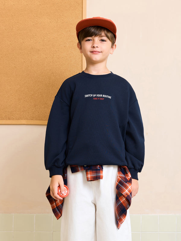 MARC & JANIE Kids Boy Loose Fit Sporty Soft Cotton Sweatshirts 551156