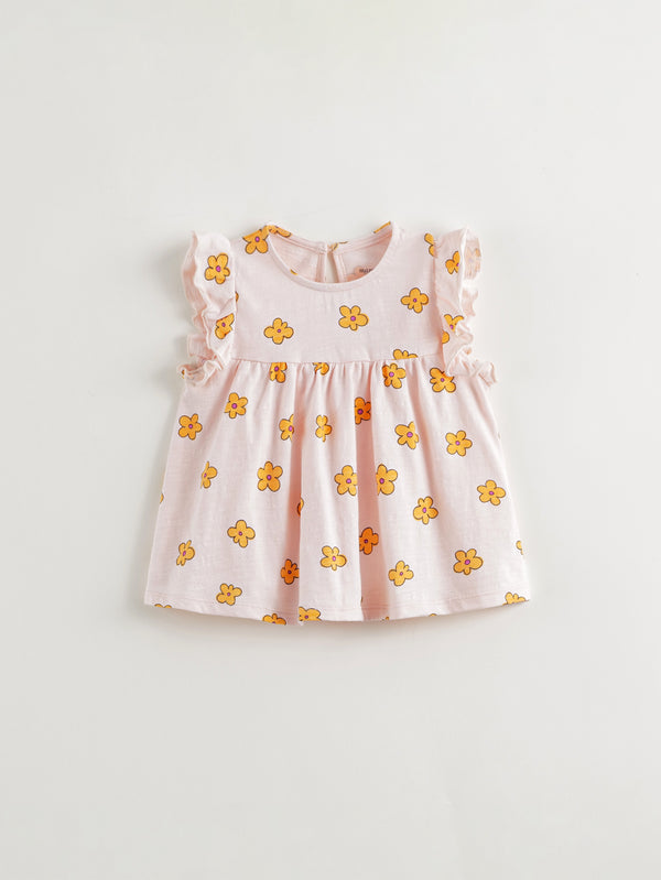 MARC & JANIE Toddler Girl Fresh Floral Flutter Sleeve T-Shirt 240782