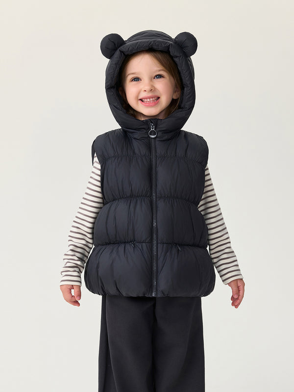 MARC & JANIE Toddler Girl Water-Repellent Thickened Hooded Down Vest 551738