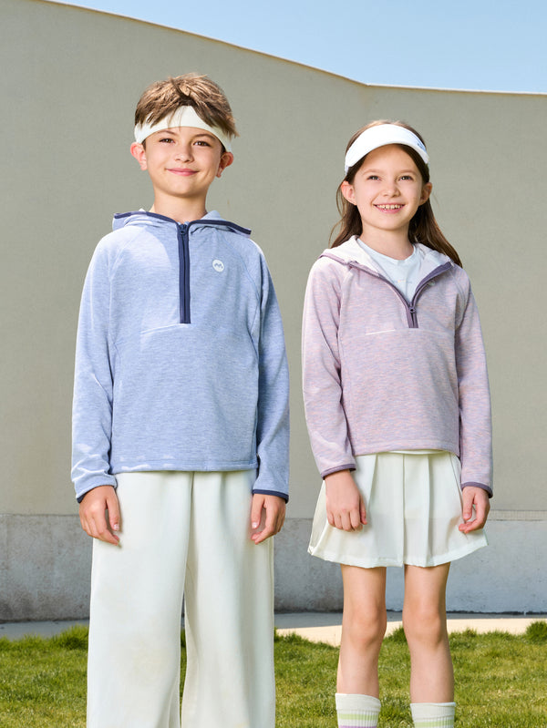 MARC & JANIE Unisex Toddler Kids Athletic Half Zip Hoodies Sweatshirts 241122
