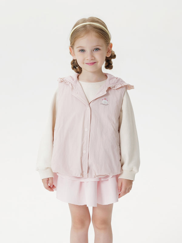 MARC & JANIE Toddler Girl Strawberry Lace Hooded Vest 551571