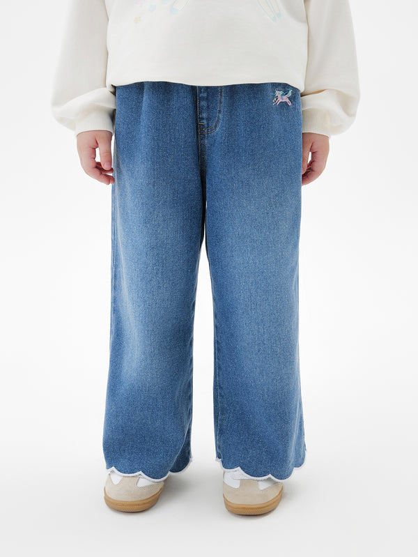 MARC & JANIE Toddler Girl Cloud Feel Cotton Straight Jeans 551512