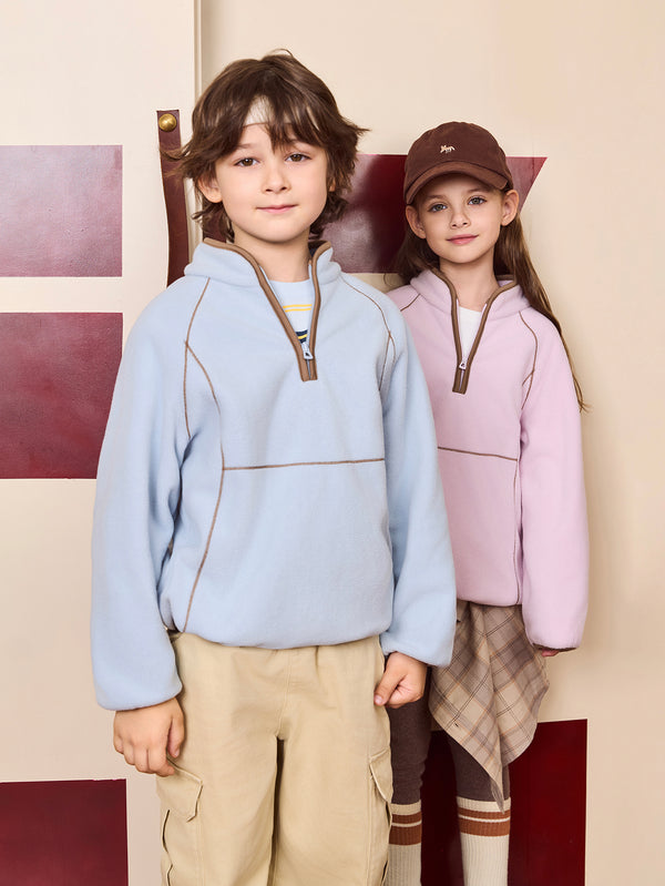MARC & JANIE Unisex Kids Antistatic Plush Half Zip Sweatshirt 551730