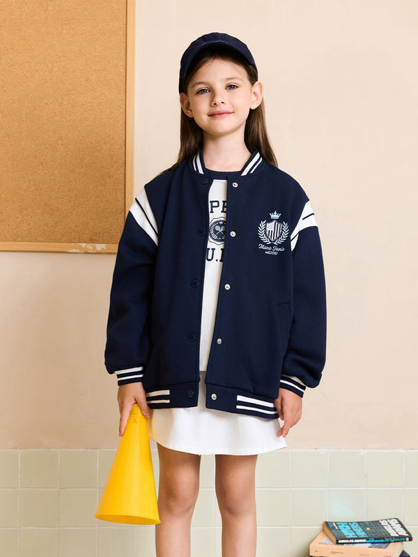 MARC & JANIE Unisex Kids Retro Preppy Baseball Jacket 551551