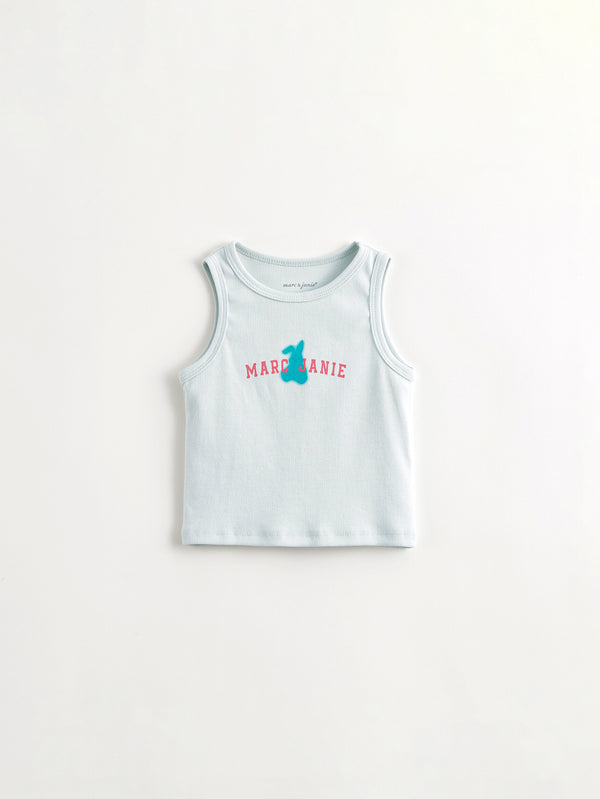 MARC & JANIE Toddler Girl Letter Cartoon Print Stretch Tank 230678