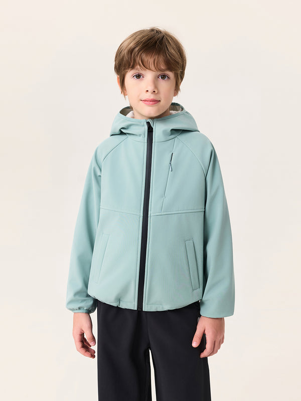 MARC & JANIE Unisex Kids  Water-Repellent Fleece-Lined Windproof Softshell Hooded Jacket 551733