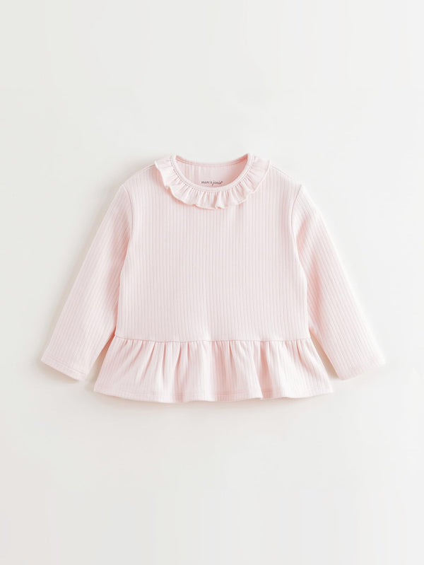 MARC & JANIE Toddler Girl Sweet Lace Neck T-shirts Bottom Shirt Tops 240967
