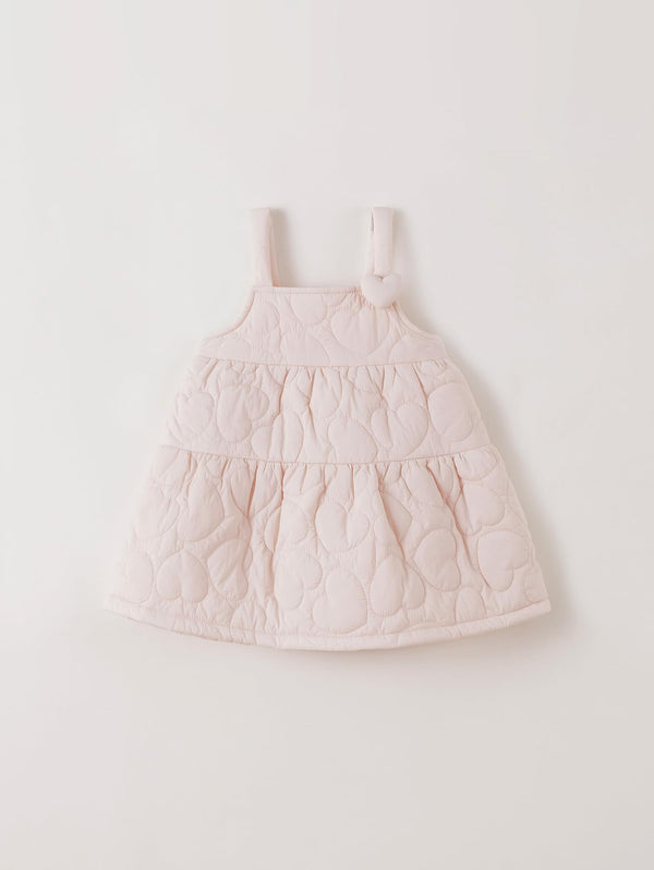 MARC & JANIE Toddler Girl Heart Quilted Warm Dress 551698