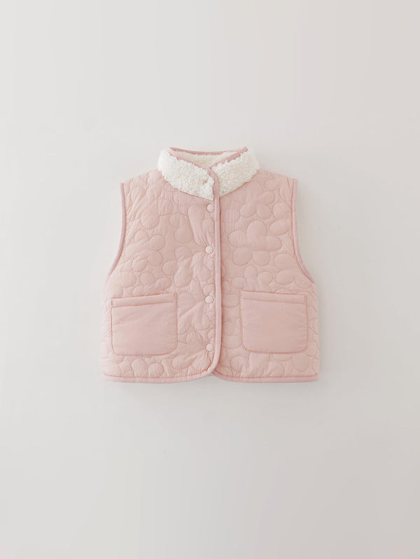 MARC & JANIE Toddler Girl Floral Quilted Warm Vest 551676