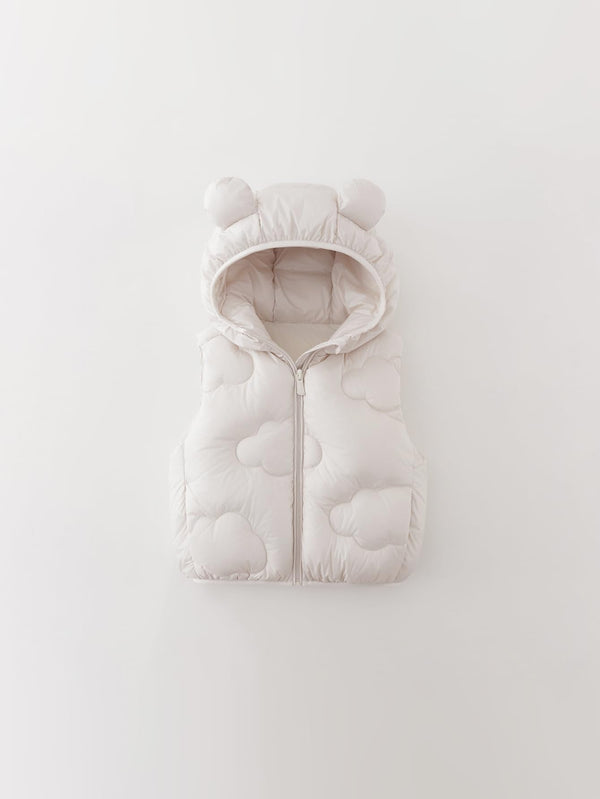 MARC & JANIE Toddler Girl Cloud Quilted Bear Ear Down Vest 551773