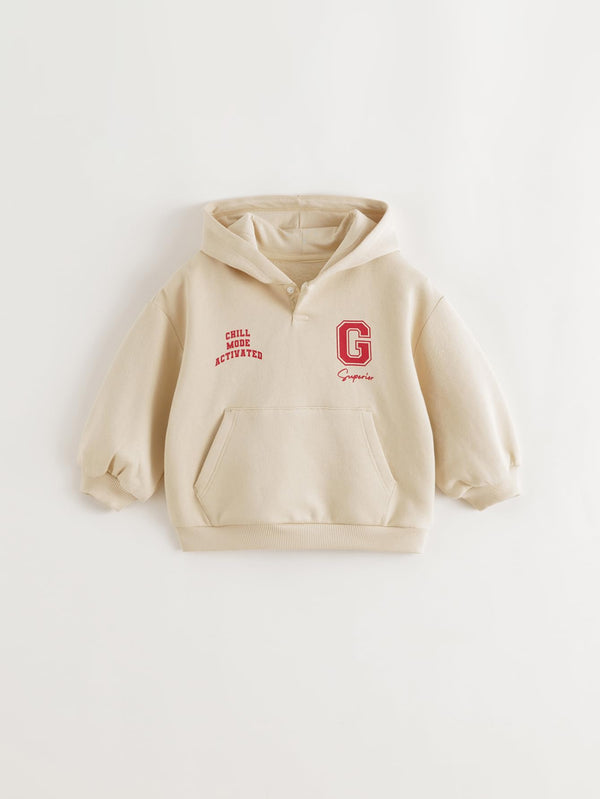 MARC & JANIE Toddler Boy Campus Style Hooded Sweatshirt 551170