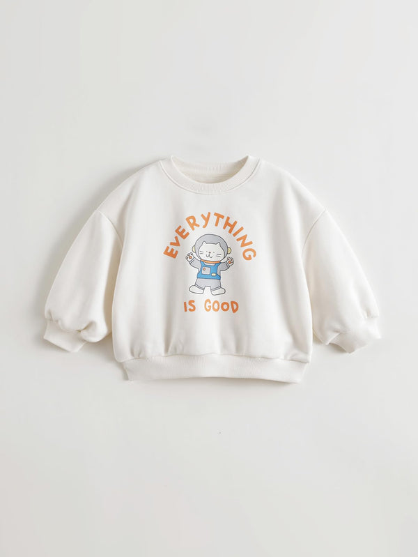 MARC & JANIE Toddler Boy Cat Astronaut Soft Sweatshirt 551128