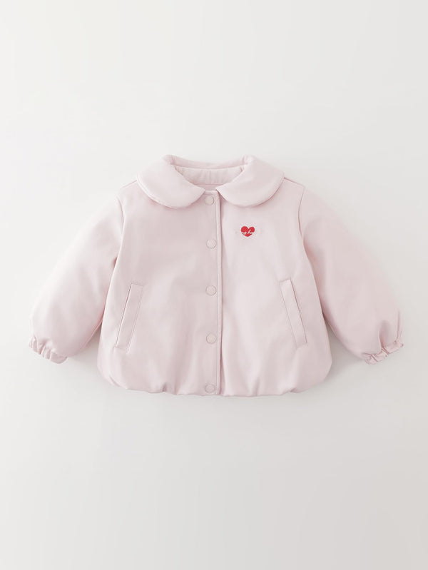 MARC & JANIE Toddler Girl Bubble Quilted Faux Leather Jacket 551839