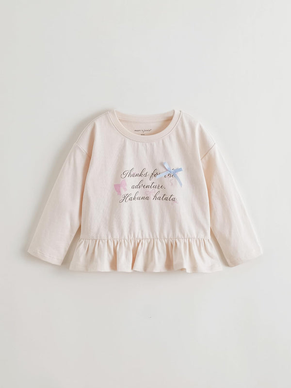 MARC & JANIE Toddler Girl Bow Letter Print T-Shirt Top 551193