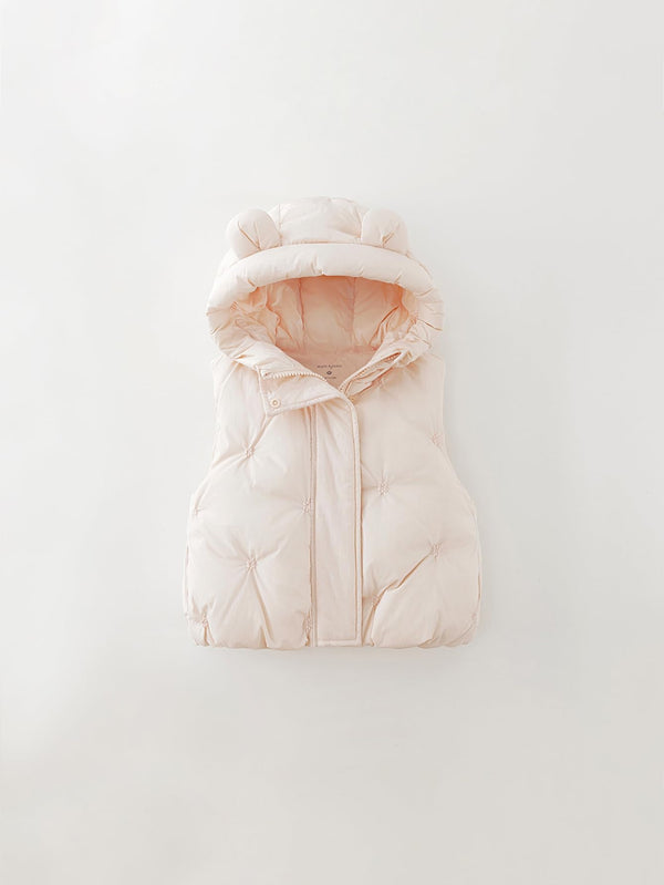 MARC & JANIE Toddler Girl Bear Ear Thick Down Vest 550982