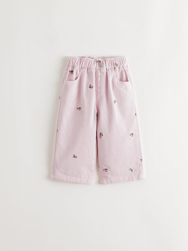 MARC & JANIE Toddler Girl Floral Bow Straight Jeans 551523