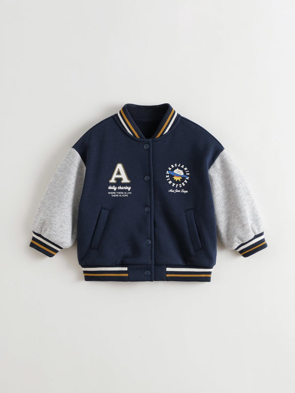 MARC & JANIE Toddler Girl Retro Colorblock Baseball Jacket Outerwear 551177
