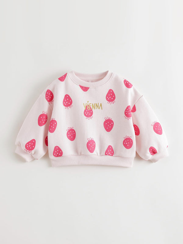MARC & JANIE Toddler Girl Girls Strawberry Print Cotton Sweatshirt Top 551611