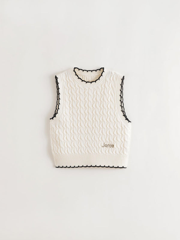 MARC & JANIE Kids Girl Colorblock Wool Knit Vest 551875