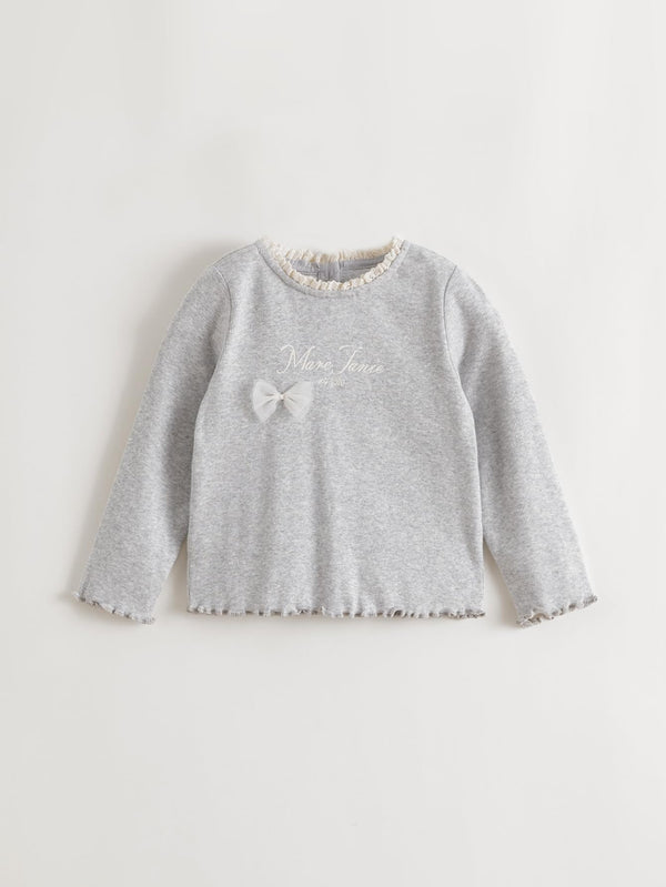 MARC & JANIE Toddler Girl Mesh Bowknot Ruffle T Shirt 551211