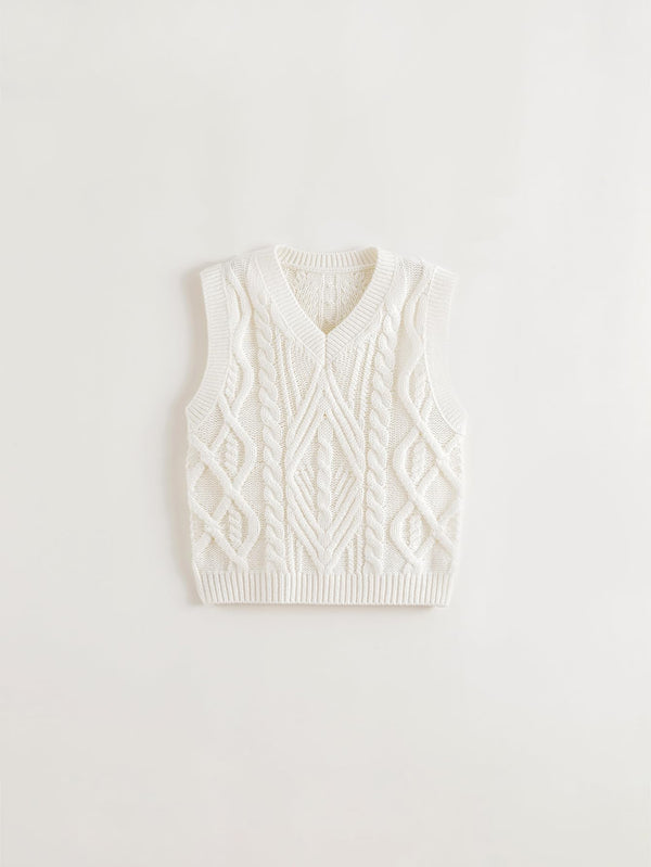 MARC & JANIE Kids Boy Vintage Wool Knit Vest 551810