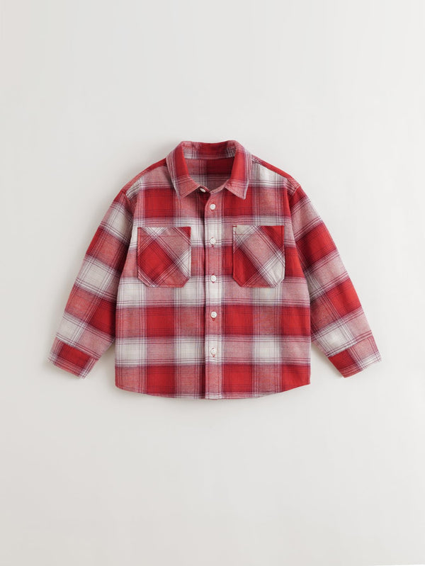 MARC & JANIE Kids Boy Vintage Plaid Cotton Shirt 551700