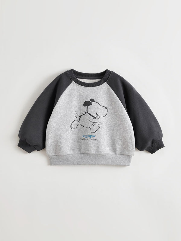 MARC & JANIE Toddler Boy Happy Dog Colorblock Sweatshirt Top 551129