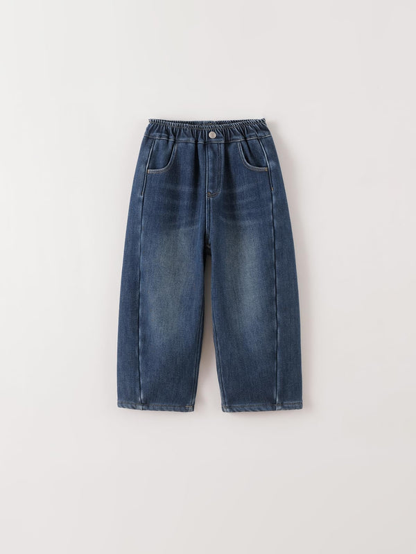 MARC & JANIE Unisex Kids Fleece Lined Warm Denim Pants 551389