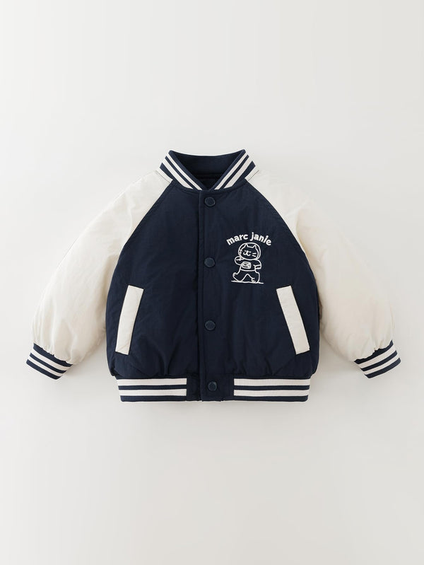 MARC & JANIE Toddler Boy Cat Planet Quilted Baseball Jacket 551360