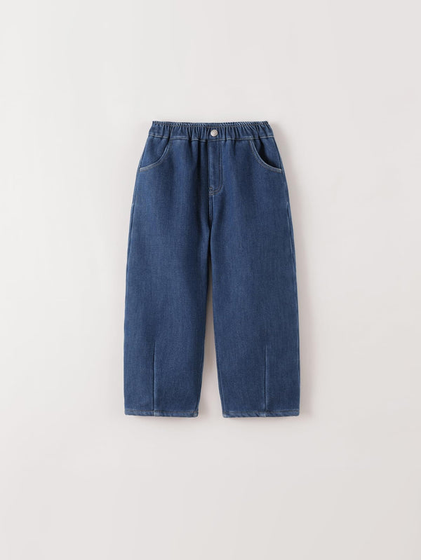 MARC & JANIE Kids Girl Structured Fleece Denim Pants 551391