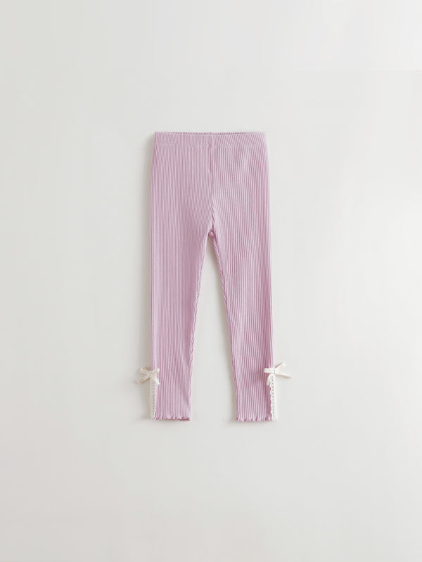 MARC & JANIE Kids Girl Lace Bow Stretch Leggings Bottoms 551508
