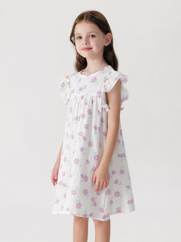 MARC & JANIE Toddler Girl Daisy Print Flutter Sleeve Dress 240652
