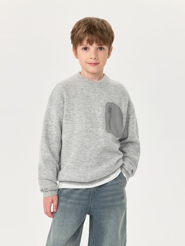 MARC & JANIE Kids Boy Wool Stylish Pocket Knit Pullover Sweater 551866