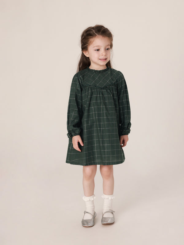 MARC & JANIE Toddler Girl Plaid Lace Dress 220323