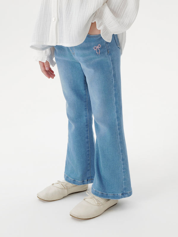 MARC & JANIE Toddler Girl Soft Stretch Denim Flared Pants Bottoms 551530