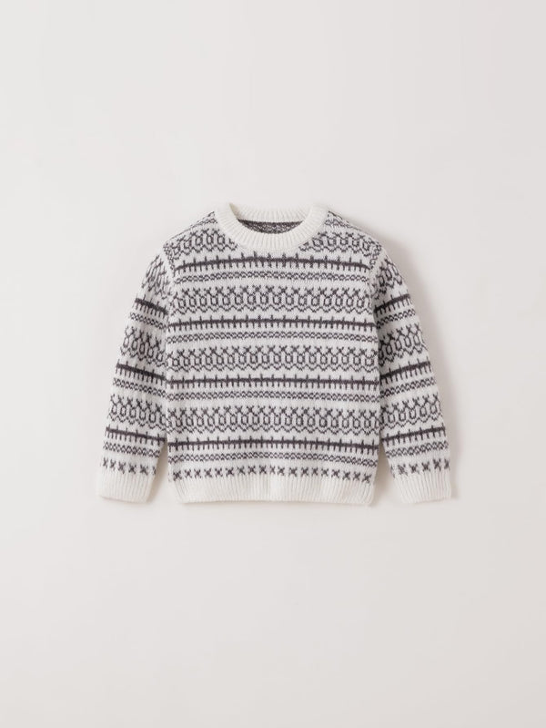 MARC & JANIE Kids Boy Vintage Fair Isle Wool Sweater 551808