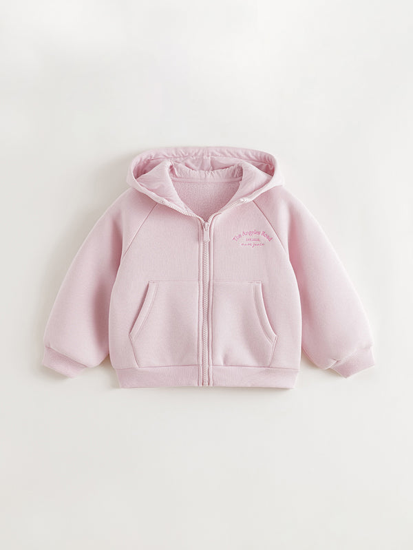 MARC & JANIE Kids Girl Fleece Lined Hooded Sweatshirt Jacket 551552
