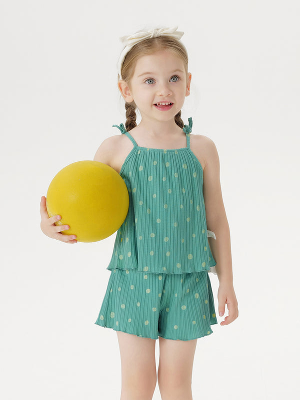 MARC & JANIE Toddler Girl Sweet Heart Ribbed Tank Top Shorts Set 2-Piece 551055
