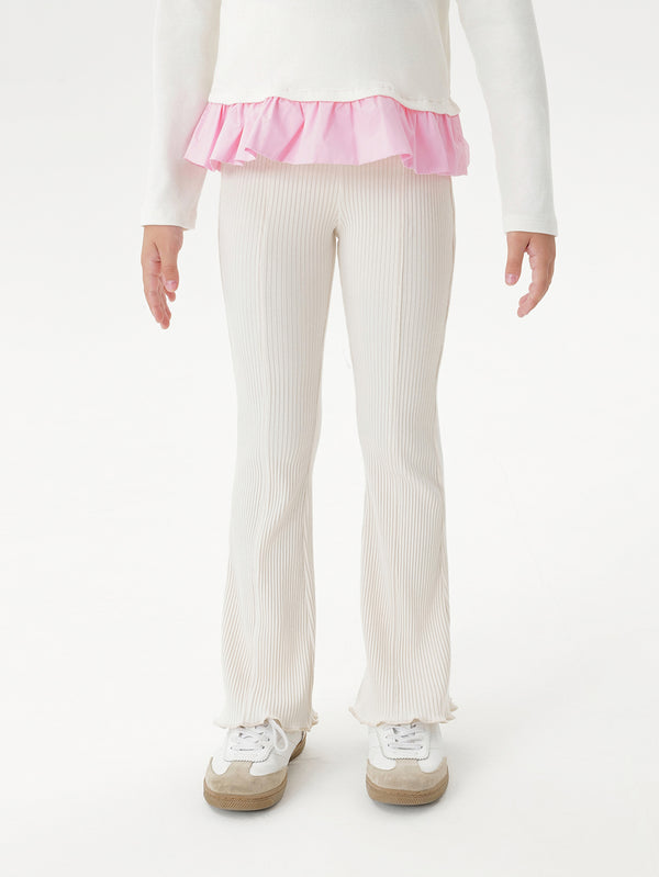 MARC & JANIE Kids Girl Soft Stretch Knit Flared Pants 551507