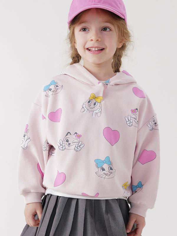 MARC & JANIE Toddler Kids Girl Loose Cartoon Hoodie 240077