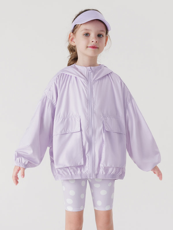 MARC & JANIE Unisex Toddler Kids Bat Sleeve Lightweight Sun Protective Hooded Jacket 240362