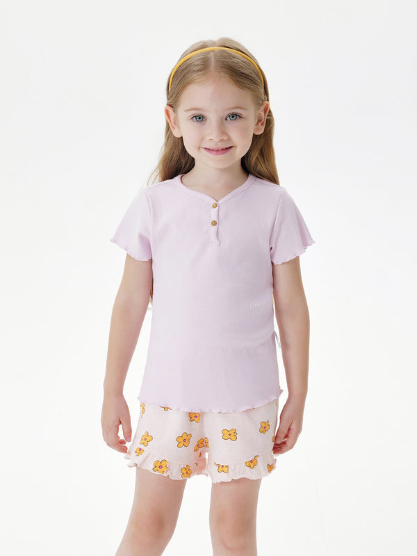 MARC & JANIE Toddler Girl Knit Ribbed T-shirt 550903