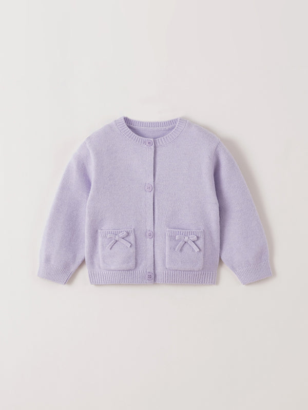 MARC & JANIE Toddler Girl Bowknot Soft Knit Cardigan 551865
