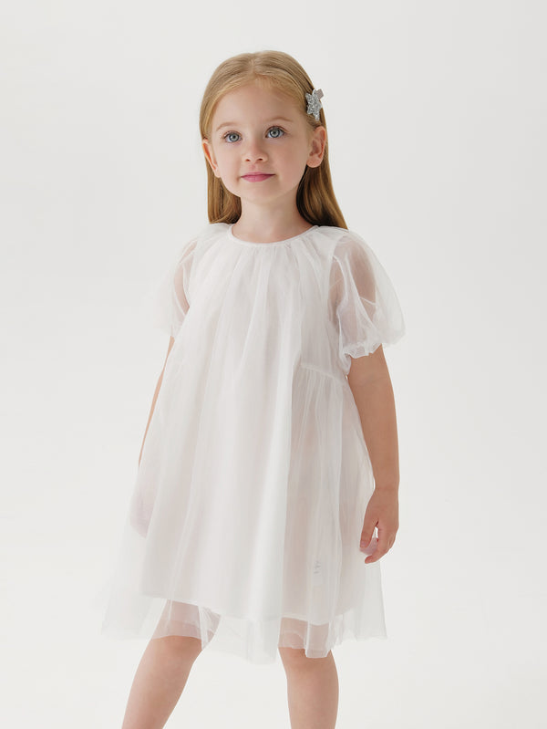 MARC & JANIE Toddler Kids Girl A Line Mesh Dress 231058