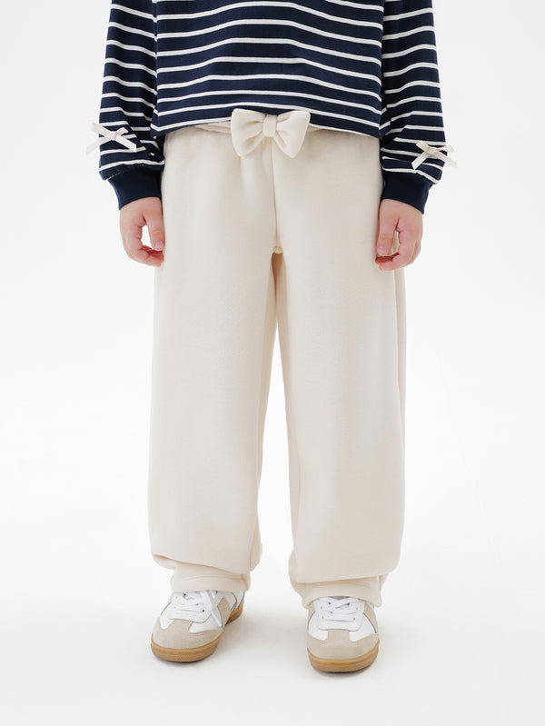 MARC & JANIE Toddler Girl Bowknot Fleece Banana Pants 551325